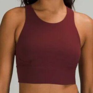 Lululemon Wunder Train Longline Bra (Medium Support) Size 8, Mulled Wine